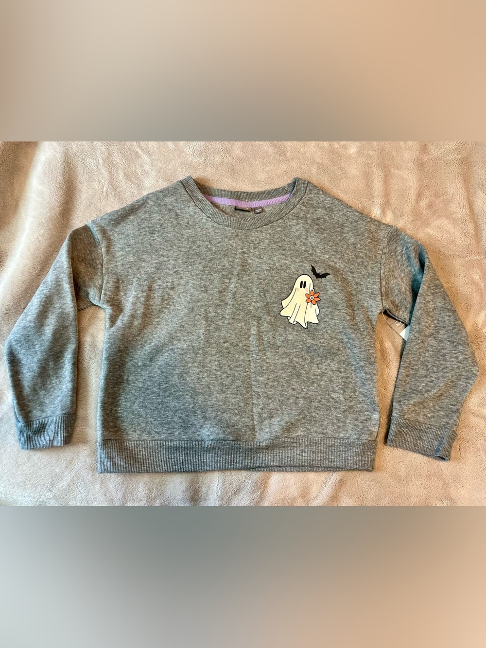 NWT Girls Fleece Halloween Sweatshirt - 7
